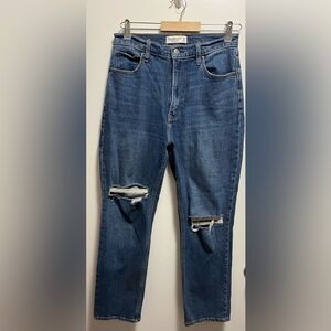 Abercrombie & Fitch The Ankle Straight Ultra High Rise Curve Love Size 30/10R